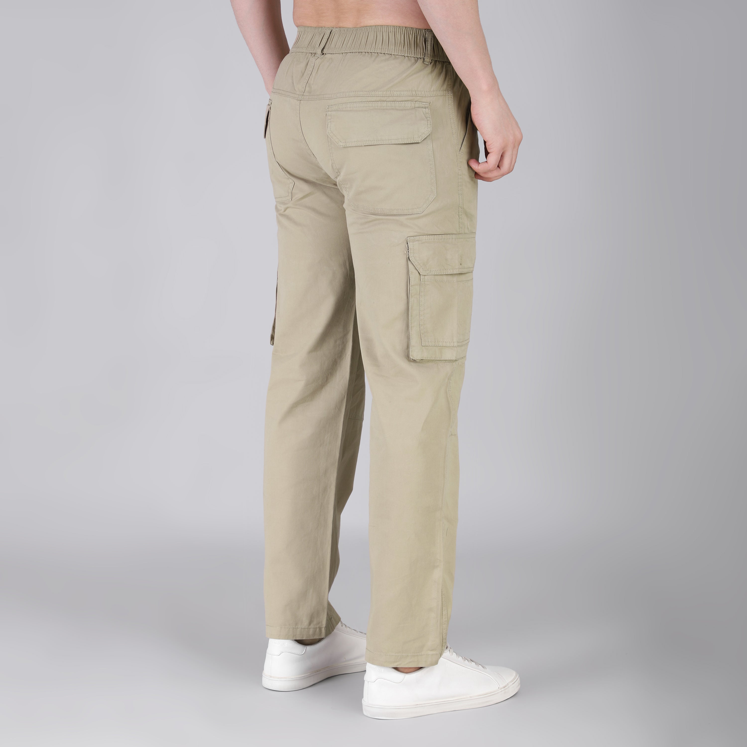 Men's Regular fit multiutility 100% cotton casual cargo trouser (SA30_pure cotton)