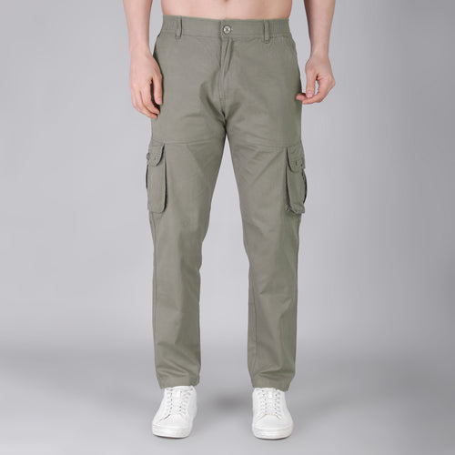 Men's Regular fit multiutility 100% cotton casual cargo trouser (SA19_pure cotton,)