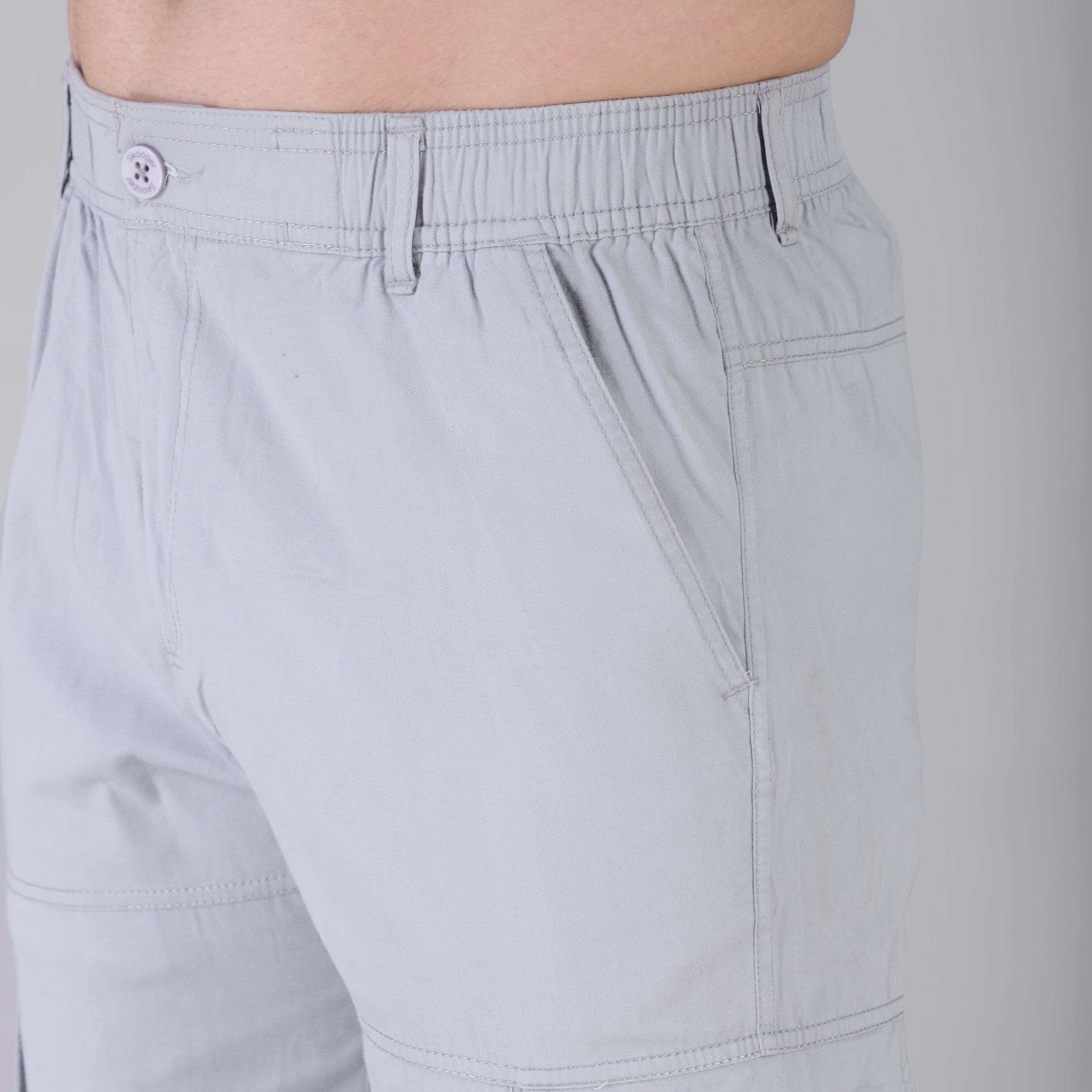 Men's Regular fit multiutility 100% cotton casual cargo trouser (SA19_pure cotton, Black,)