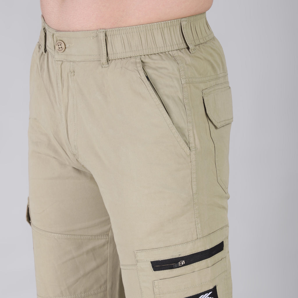 Men's Regular fit multiutility 100% cotton casual cargo trouser (SA30_pure cotton)